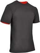 DOUBLE - Z-Cloth DRI-GEAR Custom Reversible Athletic Tee Adult & Youth Outside: BLACK, Inside: SCARLET Primary