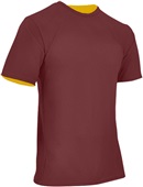 DOUBLE - Z-Cloth DRI-GEAR Custom Reversible Athletic Tee Adult & Youth Outside: MAROON, Inside: GOLD Primary