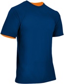DOUBLE - Z-Cloth DRI-GEAR Custom Reversible Athletic Tee Adult & Youth Outside: NAVY, Inside: ORANGE Primary