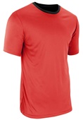 DOUBLE - Z-Cloth DRI-GEAR Reversible Athletic Tee Adult & Youth Outside: BLACK, Inside: SCARLET Primary