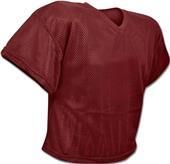 Polyester Porthole Mesh Practice Football Jersey Adult & Youth MAROON Primary