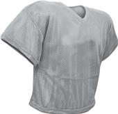 Polyester Porthole Mesh Practice Football Jersey Adult & Youth SILVER Primary