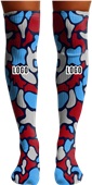 Custom Team Sports Socks - Sublimated Over-the-Knee Socks - "DuckCamo"