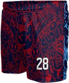 All-Sport Sublimated 6" Game Short - Custom "StreetPop" Cool Performance Game Gear
