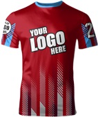 Custom All Sport Jersey - Sublimated "RaceStripes" Cool Performance Unisex Crew Tee