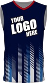 Custom Sublimated Basketball Jersey - Unisex "RaceStripes" Cool Performance Tank