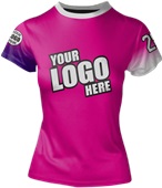 Sublimated Womens/Girls All-Sport Jersey - Custom "GradientStripes" Cool Performance Crew