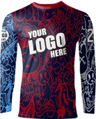 Custom Shooting Shirt - Sublimated "StreetPop" Long-Sleeve Unisex Crew Tee