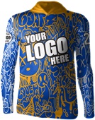 Long-Sleeve Sublimated Hood Tee - Custom "StreetPop" Cool Performance Unisex Warmup Gear