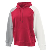 Adult Colorblock Fleece Hoodie RED Primary