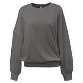 Womens Drop Shoulder Crew MIDNITE GREY Primary