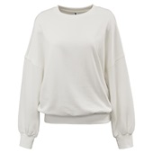 Womens Drop Shoulder Crew WHITE Primary