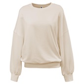 Womens Drop Shoulder Crew ALMOND Primary