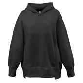 Womens Oversize Hoodie OVERSIZE FIT LONGER Length BLACK (OVERSIZE) Primary