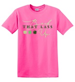 Epic Adult/Youth Bright Green St Pattys Back That Lass Up Cotton Graphic T-Shirts