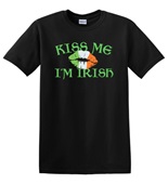 Epic Adult/Youth St. Patricks Day Flag Kiss Me I'm Irish Cotton Graphic T-Shirts