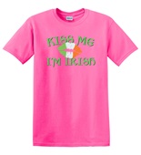 Epic Adult/Youth St. Patricks Day Flag Kiss Me I'm Irish Cotton Graphic T-Shirts
