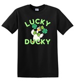 Epic Adult/Youth St. Patrick's Day Shamrock Lucky Ducky Cotton Graphic T-Shirts
