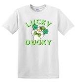 Epic Adult/Youth St. Patrick's Day Shamrock Lucky Ducky Cotton Graphic T-Shirts