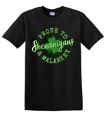 Epic Adult/Youth Prone to Shenanigans & Malarkey Cotton Graphic T-Shirts