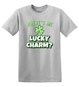 Epic Adult/Youth Couples St Pattys Where's Me Lucky Charm Cotton Graphic T-Shirts