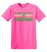 Epic Adult/Youth St. Patty's Day Here For The Shenanigans Cotton Graphic T-Shirts