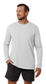Zorrel Adult Horizon Lightweight Plaited Moisture Transport Long Sleeve Tee SILVER HEATHER Primary
