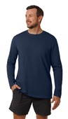 Zorrel Adult Horizon Lightweight Plaited Moisture Transport Long Sleeve Tee NAVY Primary