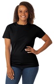 Zorrel Ladies Harbor Lightweight Plaited MoistureTransport Tee BLACK Primary