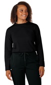 Zorrel Ladies Horizon Lightweight Plaited MoistureTransport Long Sleeve Tee BLACK Primary