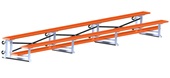21 FT (2 Row - Single Foot Plank) - Tip & Roll (Powder Coated) Bleacher