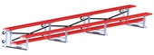 Bleacher - 21 ft. (2 Row - Single Foot Plank) - Tip & Roll (Powder Coated)
