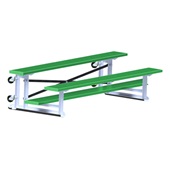 7.5 FT (2 Row - Single Foot Plank) - Tip & Roll (Powder Coated) Bleacher