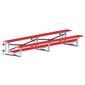 Bleacher - 15 ft. (2 Row - Single Foot Plank) - Tip & Roll (Powder Coated)