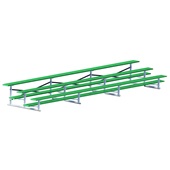 Bleacher - 21 ft. (3 Row - Single Foot Plank) - All Aluminum (Powder Coated)