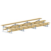 21 FT (3 Row - Single Foot Plank) - Standard, Outdoor (Powder Coated) Bleacher