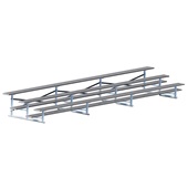 Bleacher - 21 ft. (3 Row - Single Foot Plank) - Standard, Outdoor (Powder Coated)