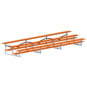 Bleacher - 21 ft. (3 Row - Single Foot Plank) - Standard, Outdoor (Powder Coated)