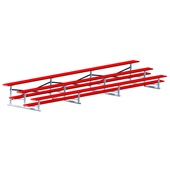 Bleacher - 21 ft. (3 Row - Single Foot Plank) - Standard, Outdoor (Powder Coated)
