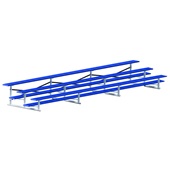 21 FT (3 Row - Single Foot Plank) - Standard, Outdoor (Powder Coated) Bleacher
