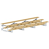 Bleacher - 21 ft. (3 Row - Single Foot Plank) - Tip & Roll (Powder Coated)