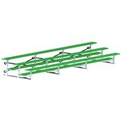21 FT (3 Row - Single Foot Plank) - Tip & Roll (Powder Coated) Bleacher