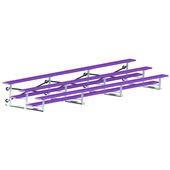 Bleacher - 21 ft. (3 Row - Single Foot Plank) - Tip & Roll (Powder Coated)