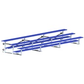 21 FT (3 Row - Single Foot Plank) - Tip & Roll (Powder Coated) Bleacher