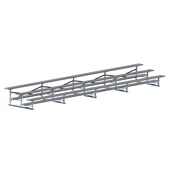 Bleacher - 27 ft. (3 Row - Single Foot Plank) - All Aluminum (Powder Coated)
