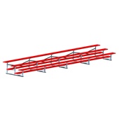 Bleacher - 27 ft. (3 Row - Single Foot Plank) - All Aluminum (Powder Coated)