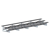 27 FT (3 Row - Single Foot Plank) - Standard, Outdoor (Powder Coated) Bleacher
