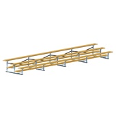 27 FT (3 Row - Single Foot Plank) - Standard, Outdoor (Powder Coated) Bleacher