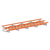 27 FT (3 Row - Single Foot Plank) - Standard, Outdoor (Powder Coated) Bleacher