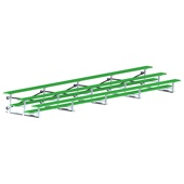 27 FT (3 Row - Single Foot Plank) - Tip & Roll (Powder Coated) Bleacher